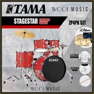 Tama ST52KH6-CDS Stagestar 5pc Acoustic Drum Set w/Hardware & Stands - Candy Red Sparkle (Package)