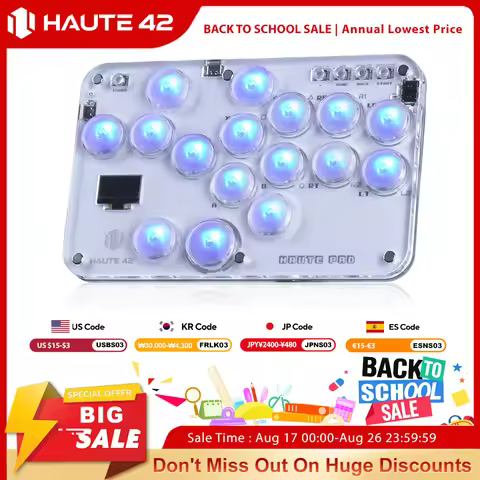 Haute42 Fighting Stick Mini Hitbox Leverless Controller For PC/PS4/PS5/Switch Joystick Arcade Hitbox
