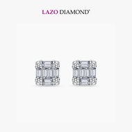 LAZO DIAMOND Signature Brilliant Baguette Diamond Stud Earrings in 9k White Gold