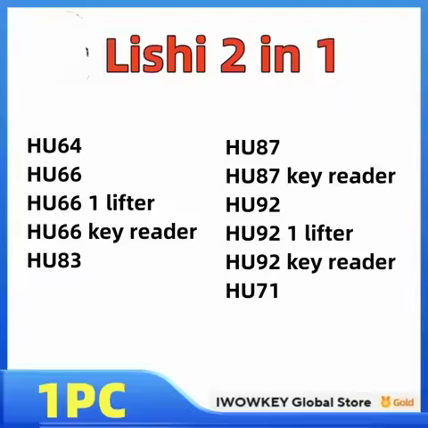 Lishi 2 in 1 Tool HU66 HU66-1lifter HU66-key reader HU83 HU87 HU87-key reader HU92 HU92-1lifter HU92