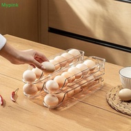 Mypink 1/2/3-layer Egg Storage Box Automatic Rolling Eggs Holder Rack Ladder Refrigerator Eggs Dispe