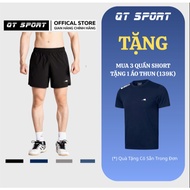 [FREE 1 T-SHIRT] Combo of 3 T8 Split Shorts with Pockets, Windy Fabric, Comfortable for Exercise, (T