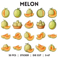[50 pcs] STICKERS melon (S-67) FRUIT, VEGETABLES | DECO STICKER DIY | AESTHETIC JOURNAL | Tumbler, p