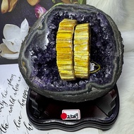 Top Uruguay Amethyst Cave ESPa+2.32kg ️ Colorful Agate Edge Imperial Purple Mouth Wide Hole Deep Cute Small Earth Shape Geode Self-Purchasing Gift Collection Lucky