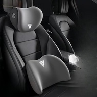 หมอนรองคอในรถยนต์ DEEPAL S05 สีน้ำเงินเข้ม หมอนรองหลังในรถยนต์ SL03 อุปกรณ์ตกแต่งภายในรถยนต์