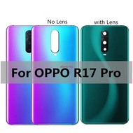 Ebesmt-New Glass Battery Back Rear Cover Door Housing For OPPO R17 Pro Battery Cover repair back bat