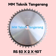 Sprocket RS 50 x 2 x 40 T Gear RS 50-2x40T Double Chain Gear Z 40T 40 T RS50 -2 50Z40 50x2x40T 50-2 