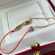 Redline 925純銀高版本半邊紅繩手鍊