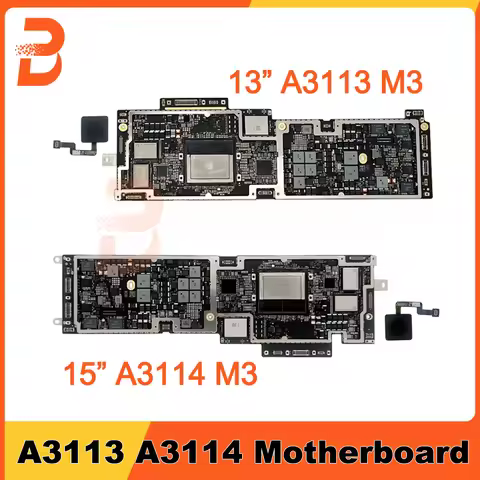 Original Motherboard with Touch ID For Macbook Air Retina 13" A3113 15" A3114 Logic Board M3 8G 16G 