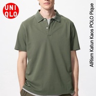 UNIQLO AIRism Katun Kaos Polo Pique Lengan Pendek ORIGINAL XXL 3XL