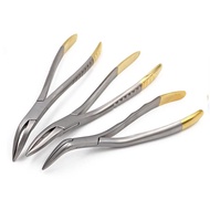 Dental Root Fragment Tooth Extraction Forceps Gold Handle Dental Use