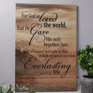 Bible Verse Sintra Board Wall Decor (John 3:16)