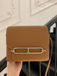 97%🆕Hermes Roulis 愛馬仕 豬鼻子 19 roulis  mini 金棕銀扣