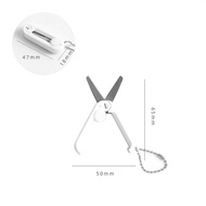 PTT Gunting Lipat mini Portable tarik Stainless Steel Retractable Folding Scissors Pemotong Kertas P
