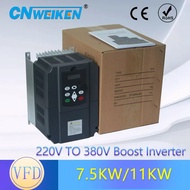 11kw Inverter 220V to 380V Single Phase Input to 3 Phase Output Frequency Converter Adjustable Speed