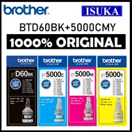 ORIGINAL Brother BTD60BK + BT5000 BLACK CYAN YELLOW  INK DCP-T310 DCP-T510W T520W T420W T720DW