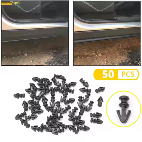 50Pcs Auto Fastener Clips Lower Weatherstrip Door Seal Sill Sealing Strip Clip Rivet For Ford Mondeo