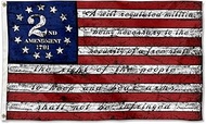 Cayyon Vintage 2nd Amendment 1791 Flag with Text, 3x5 Feet, Red White Blue with Two Grommets