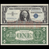 1957年A版 麥擱問啊 👉真鈔👈 美金 1元 美元 現貨 全新無折 部分連號 鈔票 美國 非現行流通 非現行流通貨