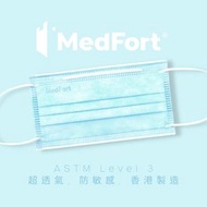 【K13】香港製造 ASTM Level 3 中童/女士裝口罩（淺藍） (30片獨立包裝）
