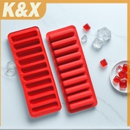 K&X Silicone Long Strip Ice Cube Mold Non-Stick For Chocolate Jelly Biscuit DIY Baking Ice Cream Bar