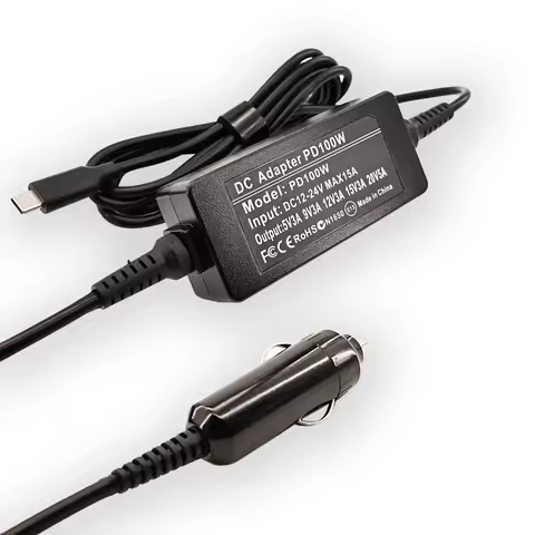 6​5W 100W USB Type C PD Car Charger 12V-24V Universal USB-C Laptop Adapter for MacBook HP Dell Samsu