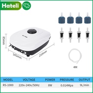 【HATELI】(8W / Four Nozzles)Aquarium Oxygen Pump Oxygen Pump High-power Silent Oxygen Pump Aerator Aq