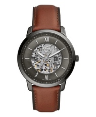 Fossil ME3161 Neutra Automatic Skeleton Dial Brown Leather Strap Men's watch