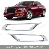 1Pair 5SW14SZ0AB 5SW15SZ0AB Front Bumper Fog Light Lamp Trim Chrome Cover Frame Lid Bezel Hood For C