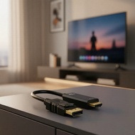 4K DisplayPort to HDMI Cable 1.8M for Laptop, PC to TV/Monitor  Kabel 4K DisplayPort ke HDMI 1.8M un