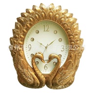 Creative Face Clock Peacock Art European Style Plastic Wall Clock Home ne-s2810 Plating Diamond Xiny
