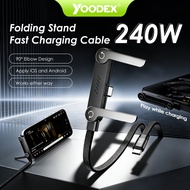 YOODEX 240W Type C To Type C Cable 90 Degree Angled Cable Quick Charging Laptop Charger Phone Stand