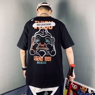 Evisu22 New Style Plus Fat Extra Large T-Shirt Gilding Big M Printing Men Women Couples Loose Short-Sleeved Casual Street Wear Top