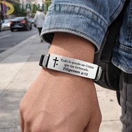 DANILO Inspirational Quotes Braclets, Adjustable Stainless Steel/PVC Family Friendship Bracelet, Ver