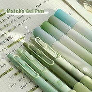 4Pcs Cute Matcha Gel Pen+Highlighter Set For School Writing Marking Pen Office Supplies Stationery G