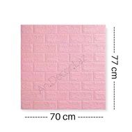 10 tấm xốp dán tường giả gạch kích thước lớn nhất 70x77 cm có sẵn keo mặt sau tiện dụng có đủ màu sắ
