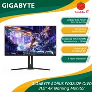 GIGABYTE AORUS FO32U2P 31.5" OLED 4K Gaming Monitor (240Hz/0.03ms/2x HDMI/2x DP/1x Type-C/VESA)