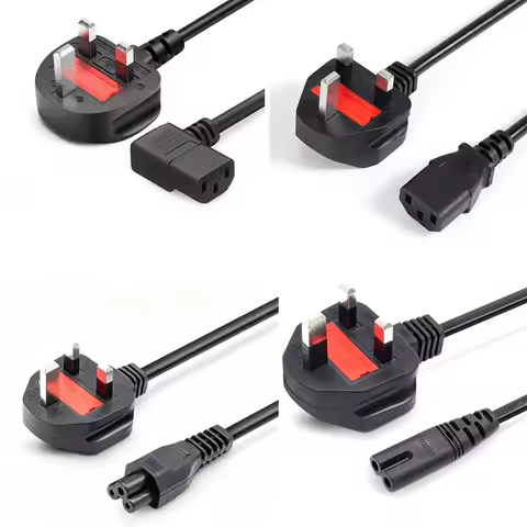UK PC Power Extension Cord C5 C7 C13 Power Supply Cable for LG TV Printer Radio Computer Sony PS4 Xb