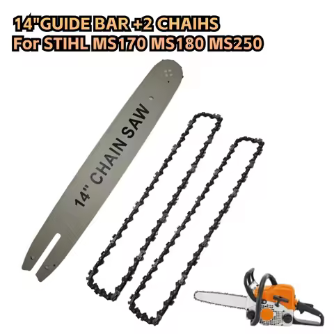 14 Inch Chainsaw Guide Bar With Saw Chain 3/8 LP 50 Section Saw Chain For STIHL MS170 MS180 MS250 Po