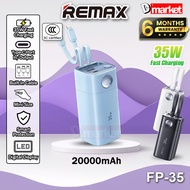 【3C Certified】Remax FP-35 20000mAh Powerbank 35W Fast Charging Power Bank Built-In Cable Pawer Bank 