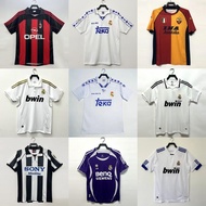 Retro football jerseys of AC Milan, Inter Milan, Manchester United, Real Madrid, Juventus, Roma, Nap