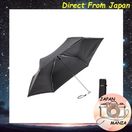 【Direct From Japan】Waterfront Folding Umbrella Sunshade and Rain Umbrella Pocket Flat Sun Shade Blac