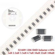 20-50Pcs 1206 SMD Inductor ±10% 321609 100uH 22uH 5mA 10uH 4.7uH 25mA 3.3uH 2.2uH 50mA 1uH 100mA Ind