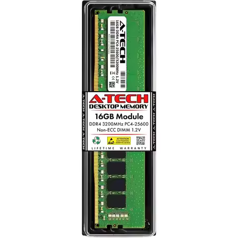 16GB DDR4 3200 MHz UDIMM PC4-25600 (PC4-3200AA) CL22 DIMM Non-ECC Desktop Memory ule