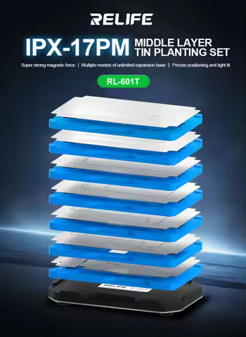 RELIFE RL-601T 31 in 1 iPhone X-17 PM 16E Motherboard Middle Layer Board Plant Tin Platform 3D BGA R