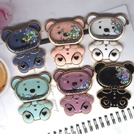 New Bear Glitter Mirror Bracket Back Sticker Mobile Phone Cartoon Desktop Makeup Rotating Drama Laz