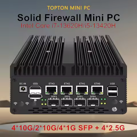 Super Deal Firewall Mini PC 4*/2*10G SFP+ Intel i7 13620H 8505 4xi226-V 2.5G 2*DDR5 NVMe Industrial 
