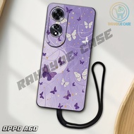 J13 - Latest Oppo A60 4G Softcase 2024 - A60 4g pro camera softcase - BUTTERFLY motif - Flexible Rub