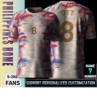 ☊♣ Philippines 23-24 Home Stock S-2xL Football Jersey T-shirt Football Jersey x In Stock Customizedx