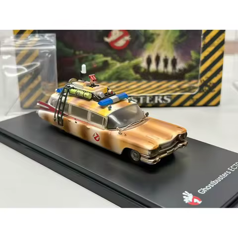 YS Diecast 1/64 Scale Ghostbusters First Generation Ghostbusters ECTO-1 Miller Alloy Car Model Colle